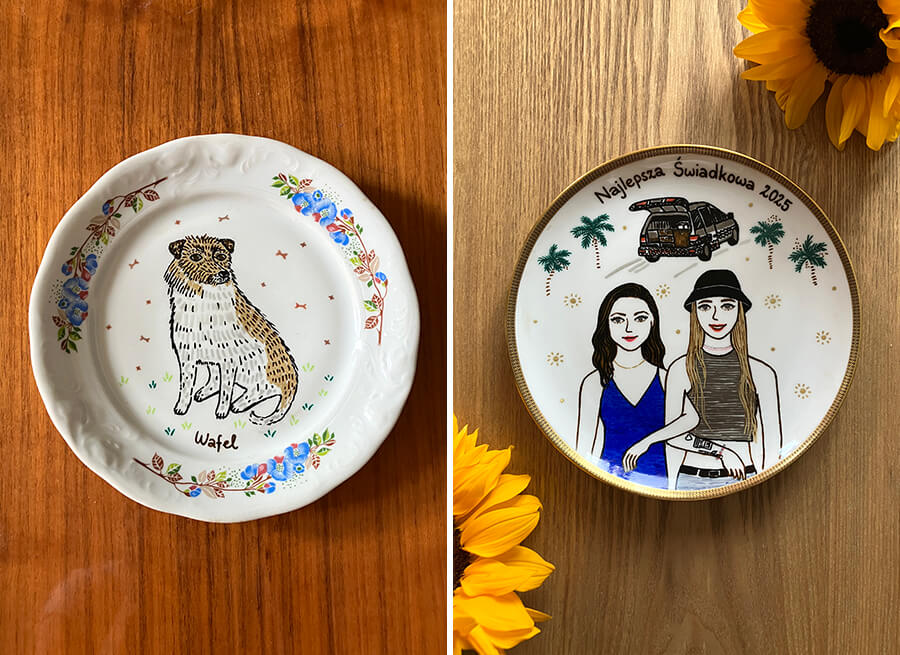 portret na zamówienie, portret z psem, portret dziewczyn