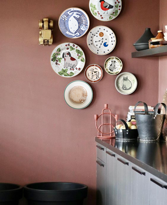 talerze na ścianę w kuchni - Empe artstudio