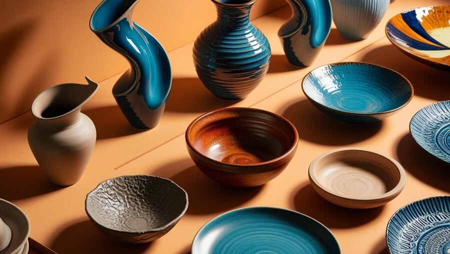Ceramika i porcelana artystyczna: wazony, misy, talerze