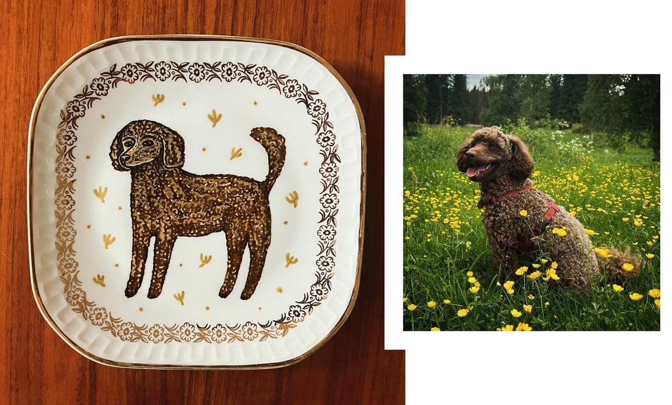 portret na zamówienie, portret psa pudla