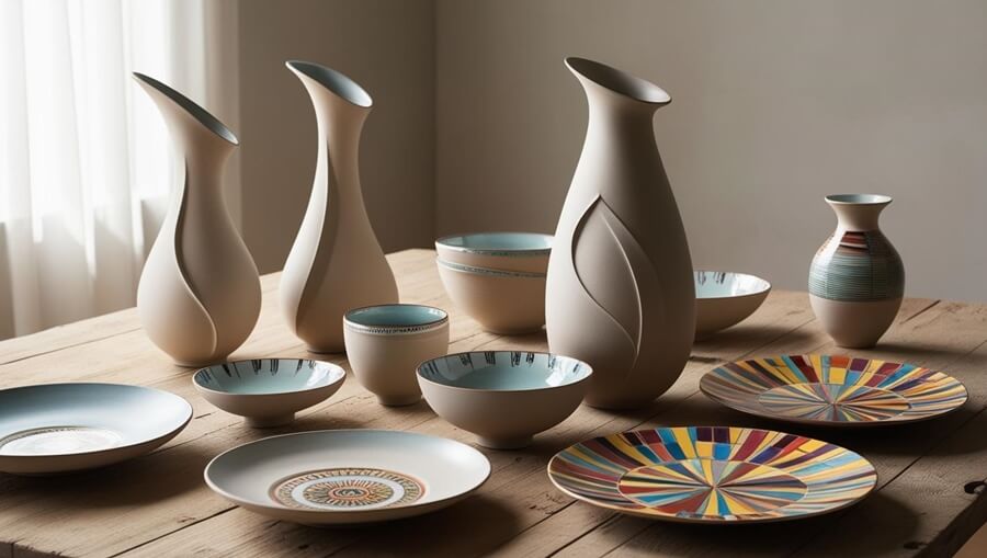 Trendy w dekoracji wnętrz na rok 2025: ceramika artystyczna - wazony, misy, talerze