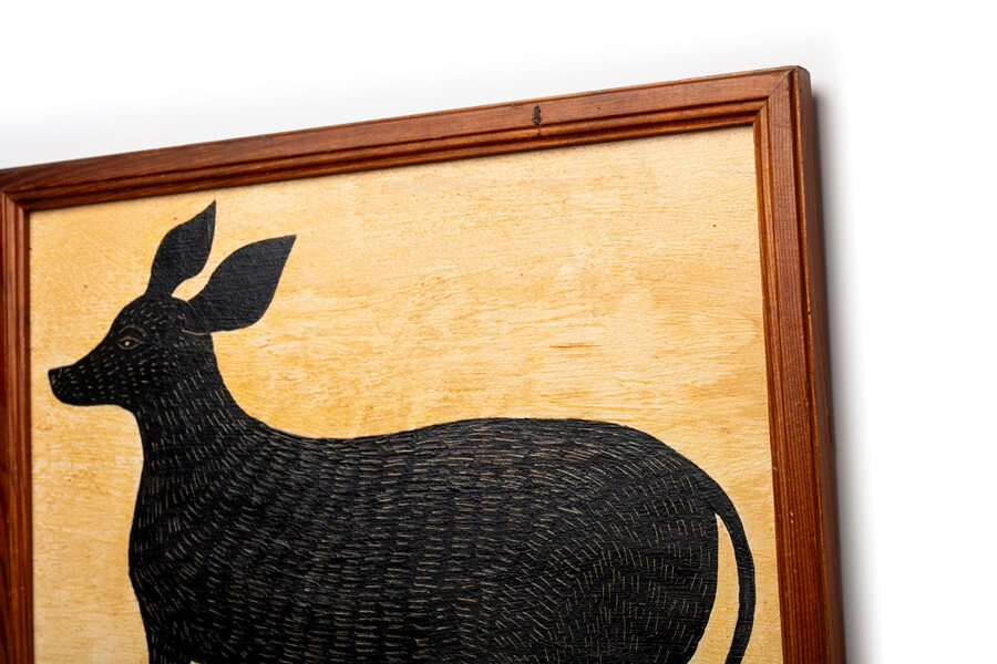 empe obraz jamnik w ramce vintage