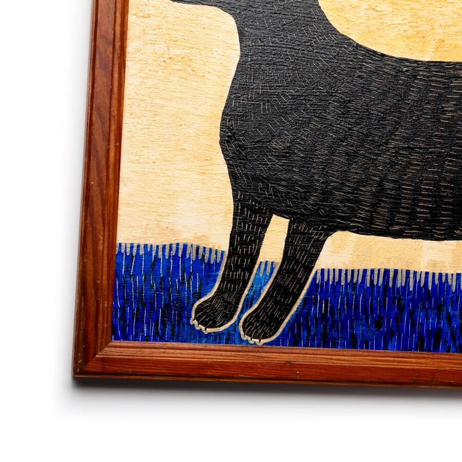 empe obraz jamnik w ramce vintage