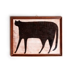 obraz czarny kot vintage