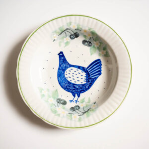 talerz na ścianę kokoszka