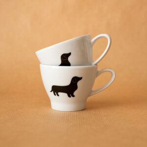 Filiżanka porcelanowa do espresso z jamnikiami