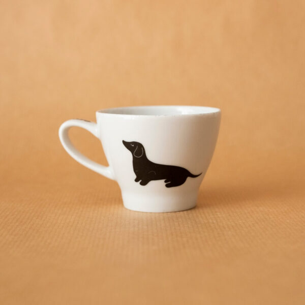 Filiżanka porcelanowa do espresso z jamnikiami