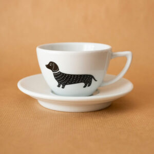 Filiżanka ze spodkiem jamnik