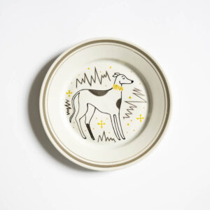 talerz na ścianę charcik