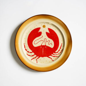 talerz na ścianę krab czerwony