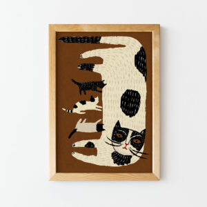 plakat kocia mama 29x42 w ramie