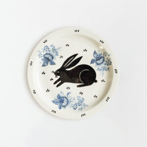 talerz na ścianę królik