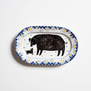 talerz na ścianę loszka świnka