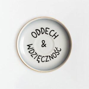 talerz na ścianę - oddech i wdzięczność- sentencja